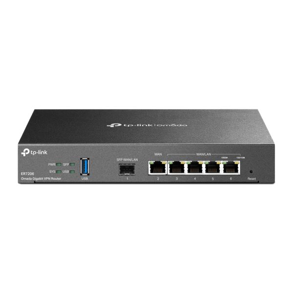 TP-Link Omada ER7206 enrutador Gigabit Ethernet Negro