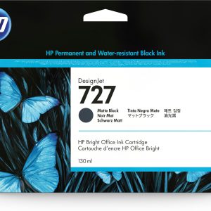 HP Cartucho de tinta DesignJet 727 negro mate de 130 ml