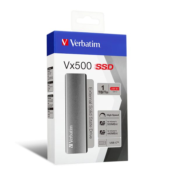 Verbatim Vx500 1 TB USB Tipo C 3.2 Gen 2 (3.1 Gen 2) Plata - Imagen 2