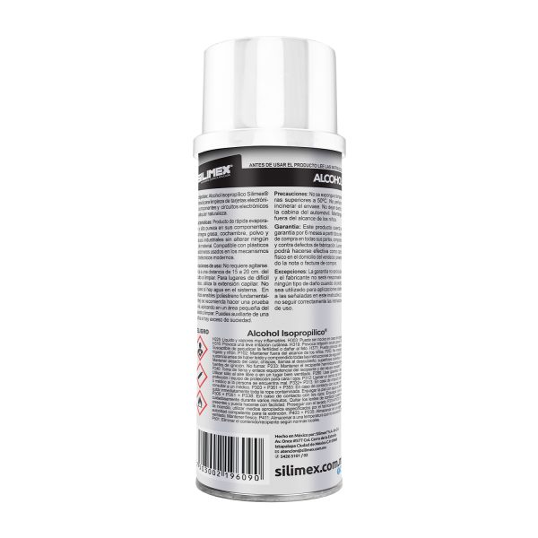Silimex Alcohol Isopropílico Computadora portátil, PC Espray para limpieza de equipos 250 ml - Imagen 2