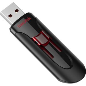 SanDisk UFM 64GB USB CRUZER GLIDE 3.0 unidad flash USB USB tipo A 3.2 Gen 1 (3.1 Gen 1) Negro, Rojo