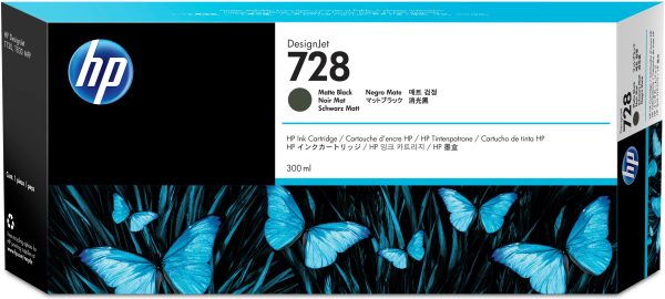 HP Cartucho de tinta DesignJet 728 negro mate de 300 ml - Imagen 4