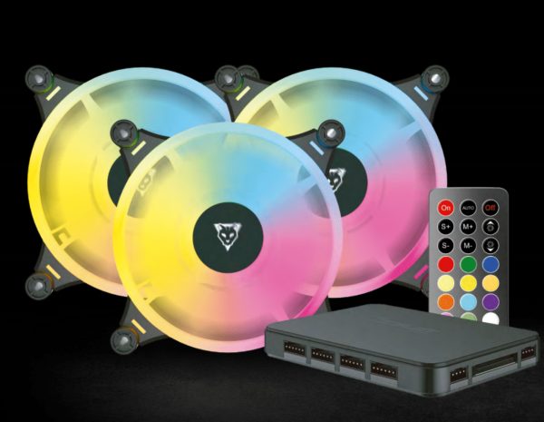 Ocelot Gaming OFKIT-2 sistema de refrigeración de computadora Gabinete de la computadora Ventilador 12 cm Negro - Imagen 2