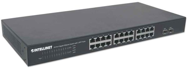 Intellinet Switch de 24 Puertos Gigabit Ethernet con 2 puertos SFP - Imagen 2