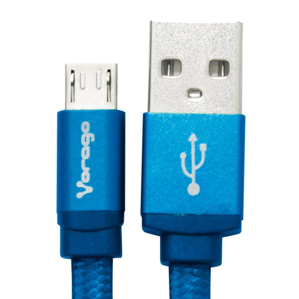 Vorago CAB-113 cable USB USB 2.0 1 m USB A Micro-USB B Azul - Imagen 2