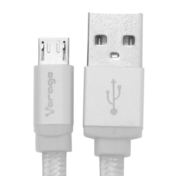 Vorago CAB-113 cable USB USB 2.0 1 m USB A Micro-USB B Blanco - Imagen 2