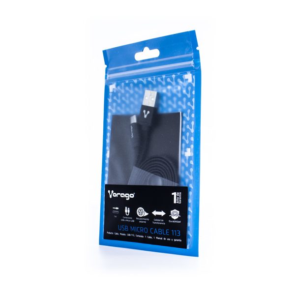 Vorago CAB-113 cable USB USB 2.0 1 m USB A Micro-USB B Negro - Imagen 4