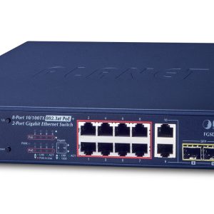 PLANET FGSD-1022VHP dispositivo de redes No administrado L2 Fast Ethernet (10/100) Energía sobre Ethernet (PoE) 1U Azul