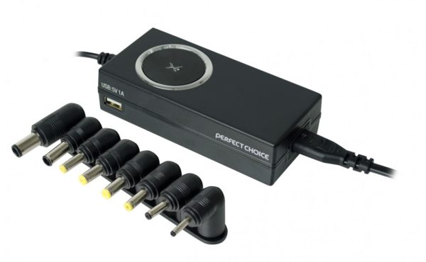 Perfect Choice PC-240747 adaptador e inversor de corriente Interior 65 W Negro - Imagen 2