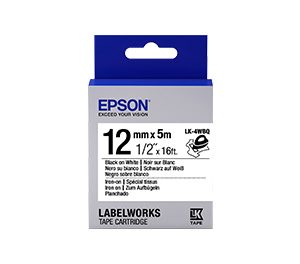 Epson LabelWorks Iron on LK etiqueta autoadhesiva Azul, Gris, Blanco