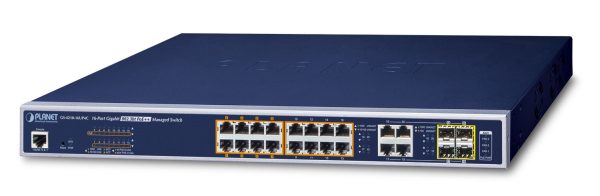 PLANET GS-4210-16UP4C dispositivo de redes Gestionado L2/L4 Gigabit Ethernet (10/100/1000) Energía sobre Ethernet (PoE) 1U Azul