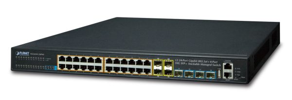 PLANET SGS-6341-24P4X dispositivo de redes Gestionado L3 Gigabit Ethernet (10/100/1000) Energía sobre Ethernet (PoE) 1U Negro - Imagen 2