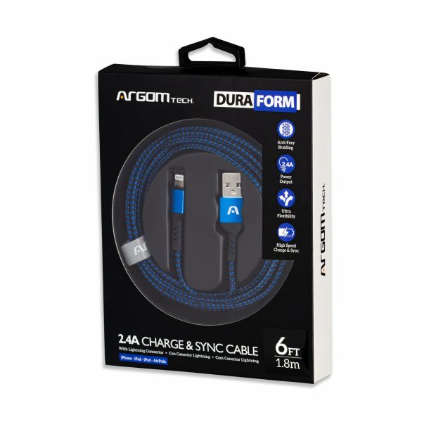 ArgomTech ARG-CB-0023BL cable Lightning 1.8 m Azul - Imagen 2