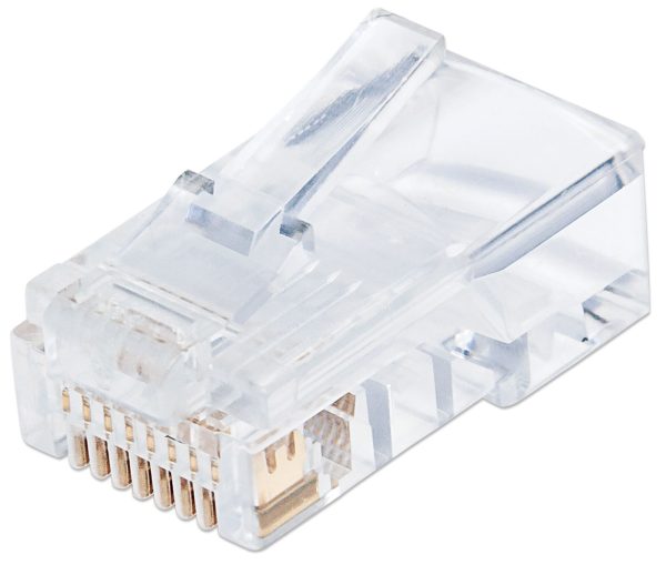 Intellinet PLUG RJ45 CAT5E SOLIDO UTP BOTE 100 PZAS ORO 50-MICRAS PRO - Imagen 4