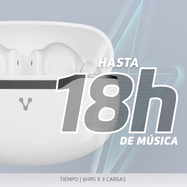 Vorago ESB-450-WH auricular y casco Auriculares Inalámbrico Dentro de oído Llamadas/Música USB Tipo C Blanco - Imagen 2
