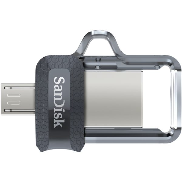 SanDisk Ultra Dual m3.0 unidad flash USB 128 GB USB Type-A / Micro-USB 3.2 Gen 1 (3.1 Gen 1) Negro, Plata, Transparente - Imagen 2