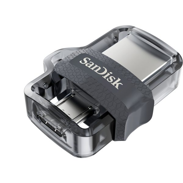 SanDisk Ultra Dual m3.0 unidad flash USB 128 GB USB Type-A / Micro-USB 3.2 Gen 1 (3.1 Gen 1) Negro, Plata, Transparente - Imagen 3