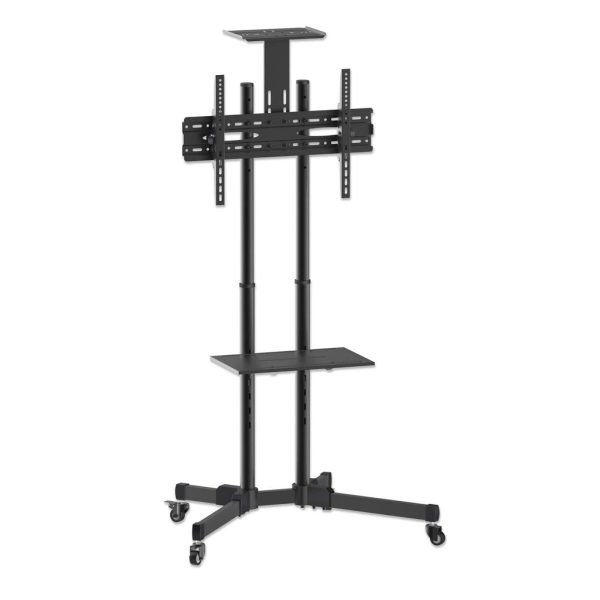 Manhattan Soporte para TV, de piso, tipo carrito, de acero, con inclinación, pantallas planas de 37" a 70" de máximo 50 kg - Imagen 2