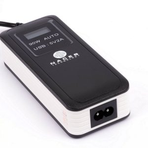 Naceb Technology NA-013 adaptador e inversor de corriente Auto 90 W Negro, Blanco