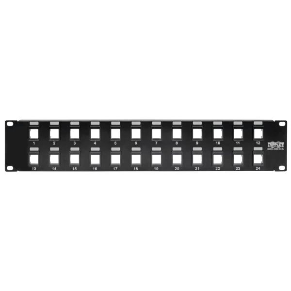 Tripp Lite N062-024-KJ Panel de Conexiones sin Blindaje RJ45 Keystone / Multimedia de 24 Puertos de 2U Para Instalación en Rack, Ethernet RJ45, USB, HDMI, Cat5e / Cat6 - Imagen 4