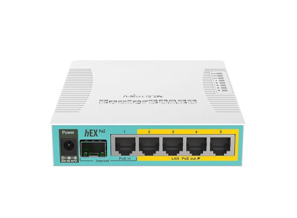 Mikrotik hEX PoE enrutador Blanco - Imagen 4