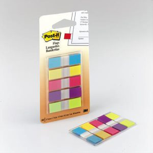 3M 683-5CB pestaña autoadhesiva 100 hojas Azul, Verde, Rosa, Púrpura, Amarillo