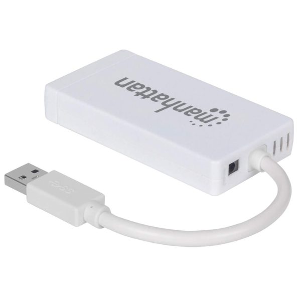 Manhattan Hub de 3 puertos USB 3.0 con Adaptador Gigabit Ethernet - Imagen 4