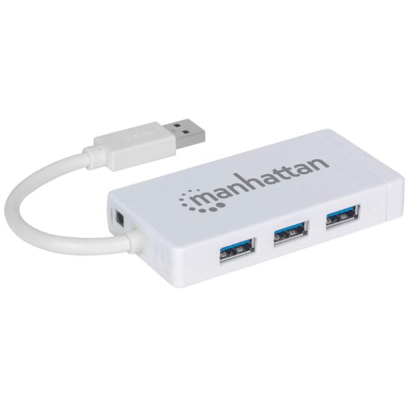 Manhattan Hub de 3 puertos USB 3.0 con Adaptador Gigabit Ethernet - Imagen 2