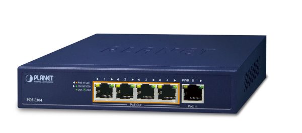 PLANET POE-E304 extensor de red Transmisor y receptor de red Azul 10, 100, 1000 Mbit/s - Imagen 2