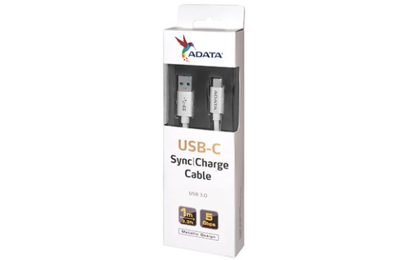 ADATA USB-C - USB 3.0, 1m cable USB USB 3.2 Gen 1 (3.1 Gen 1) USB C USB A Blanco - Imagen 3