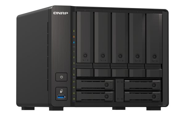 QNAP TS-h973AX NAS Tower Ryzen Embedded V1500B 8 GB DDR4 0 TB QuTS hero Negro - Imagen 4