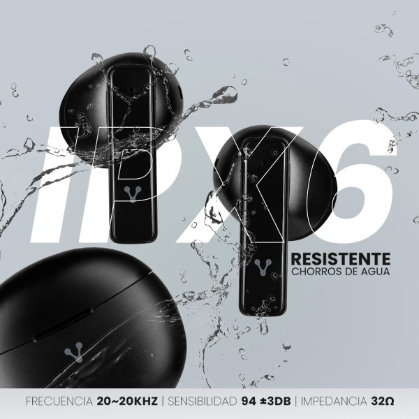 Vorago ESB-310-BK auricular y casco Auriculares True Wireless Stereo (TWS) Dentro de oído Llamadas/Música USB Tipo C Bluetooth Negro - Imagen 2