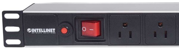 Intellinet Barra multicontacto con 8 salidas para montaje en 1U de rack de 19" - Tipo EU - Imagen 3
