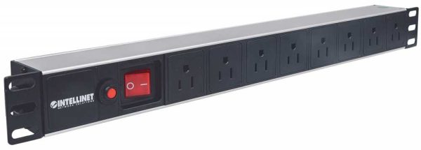 Intellinet Barra multicontacto con 8 salidas para montaje en 1U de rack de 19" - Tipo EU - Imagen 2