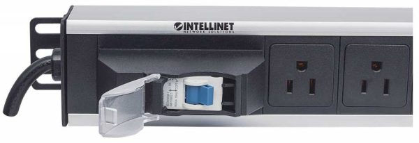 Intellinet Barra multicontactos vertical con 12 salidas - Contactos tipo NEMA - Imagen 3