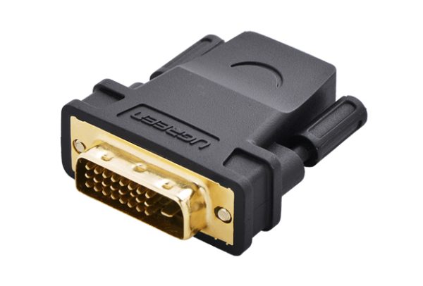Ugreen 20124 cambiadores de género de cables HDMI DVI Negro, Oro - Imagen 2