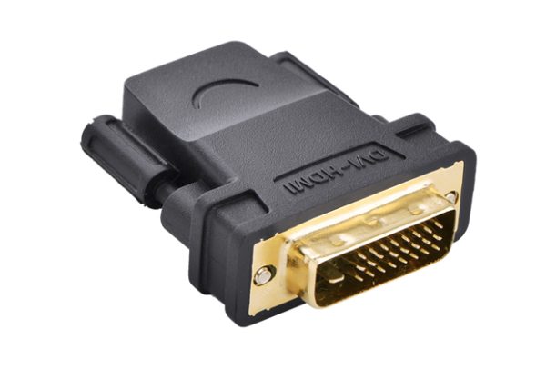 Ugreen 20124 cambiadores de género de cables HDMI DVI Negro, Oro