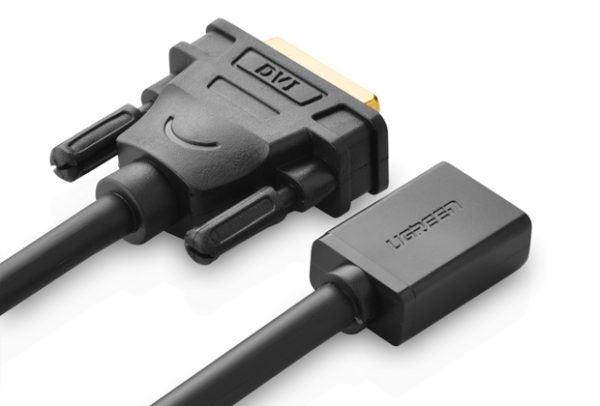 Ugreen 20118 adaptador de cable de vídeo DVI-D HDMI Negro, Oro - Imagen 2