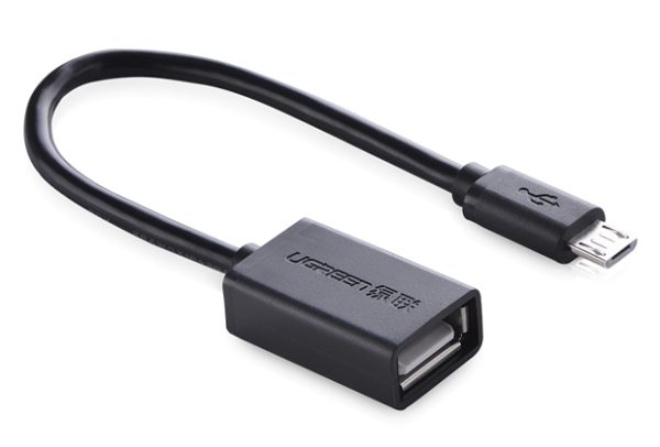 Ugreen 10396 cable USB USB 2.0 0.12 m USB A Micro-USB B Negro