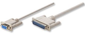 Manhattan 314770 cable serial Gris 1.8 m DB-9 DB-25