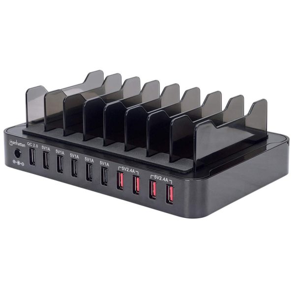 Manhattan Estación de carga con 10 puertos USB