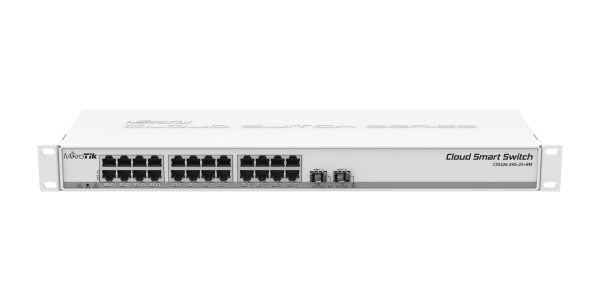 Mikrotik CSS326-24G-2S+RM switch Gestionado Gigabit Ethernet (10/100/1000) Energía sobre Ethernet (PoE) 1U Blanco