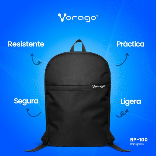 Vorago BP-100 mochila Negro Poliéster - Imagen 3