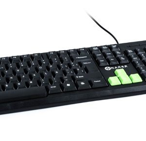Naceb Technology NA-457 teclado Ratón incluido Juego USB Negro