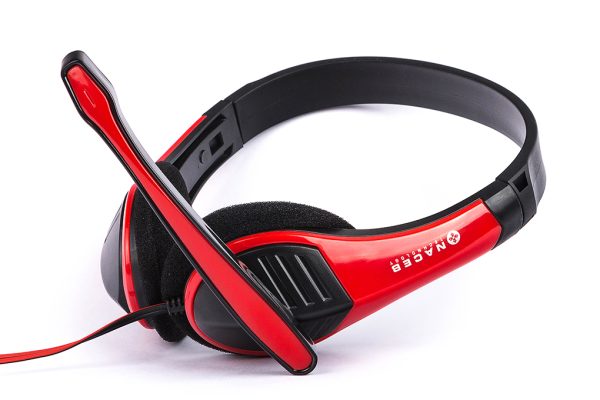Naceb Technology NA-589 Auriculares Alámbrico Diadema Juego Negro, Rojo - Imagen 2