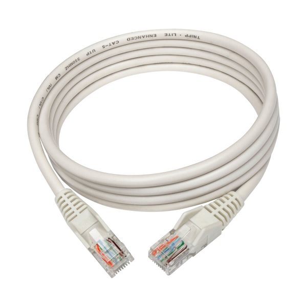 Tripp Lite N001-005-WH Cable Ethernet (UTP) Patch Moldeado Snagless Cat5e 350 MHz (RJ45 M/M) - Blanco, 1.52 m [5 pies] - Imagen 2