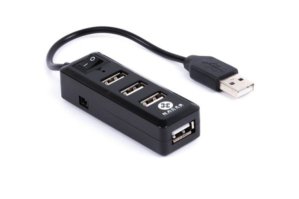 Naceb Technology NA-143 nodo concentrador USB 2.0 Negro - Imagen 3