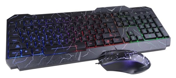 Naceb Technology NA-633 teclado Ratón incluido Juego USB Inglés Negro