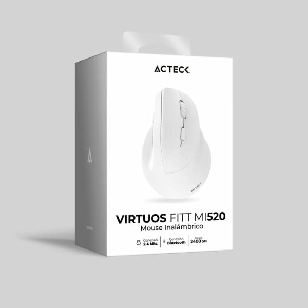 Acteck VIRTUOS FITT MI520 ratón Universal Diestro RF inalámbrico + bluetooth Óptico 2400 DPI - Imagen 4