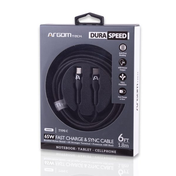 ArgomTech ARG-CB-0047BK cable USB 1.8 m USB C Negro - Imagen 3